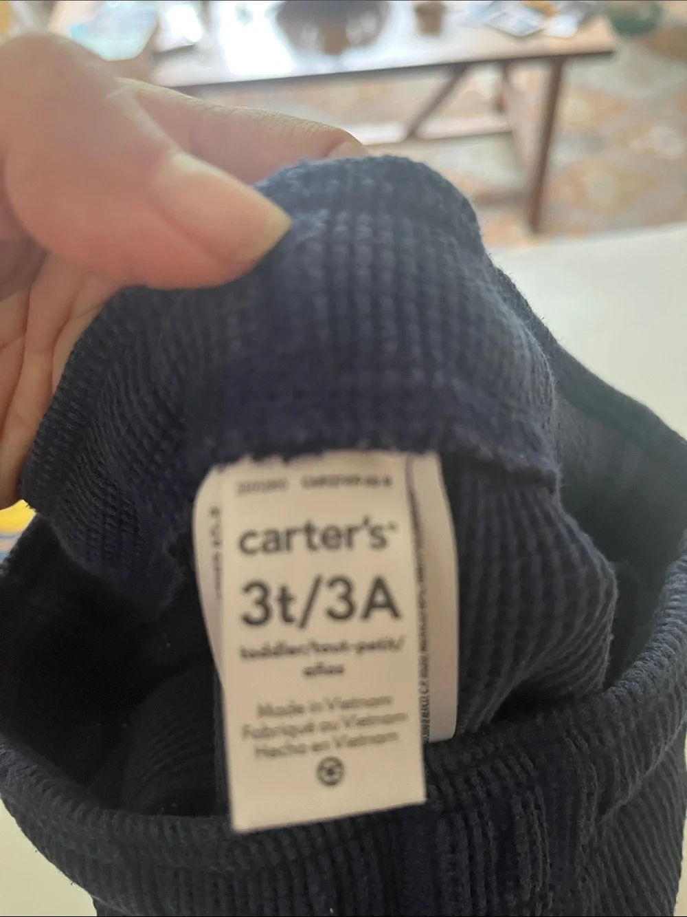 Carter's Navy Waffle Knit Jogger Pants